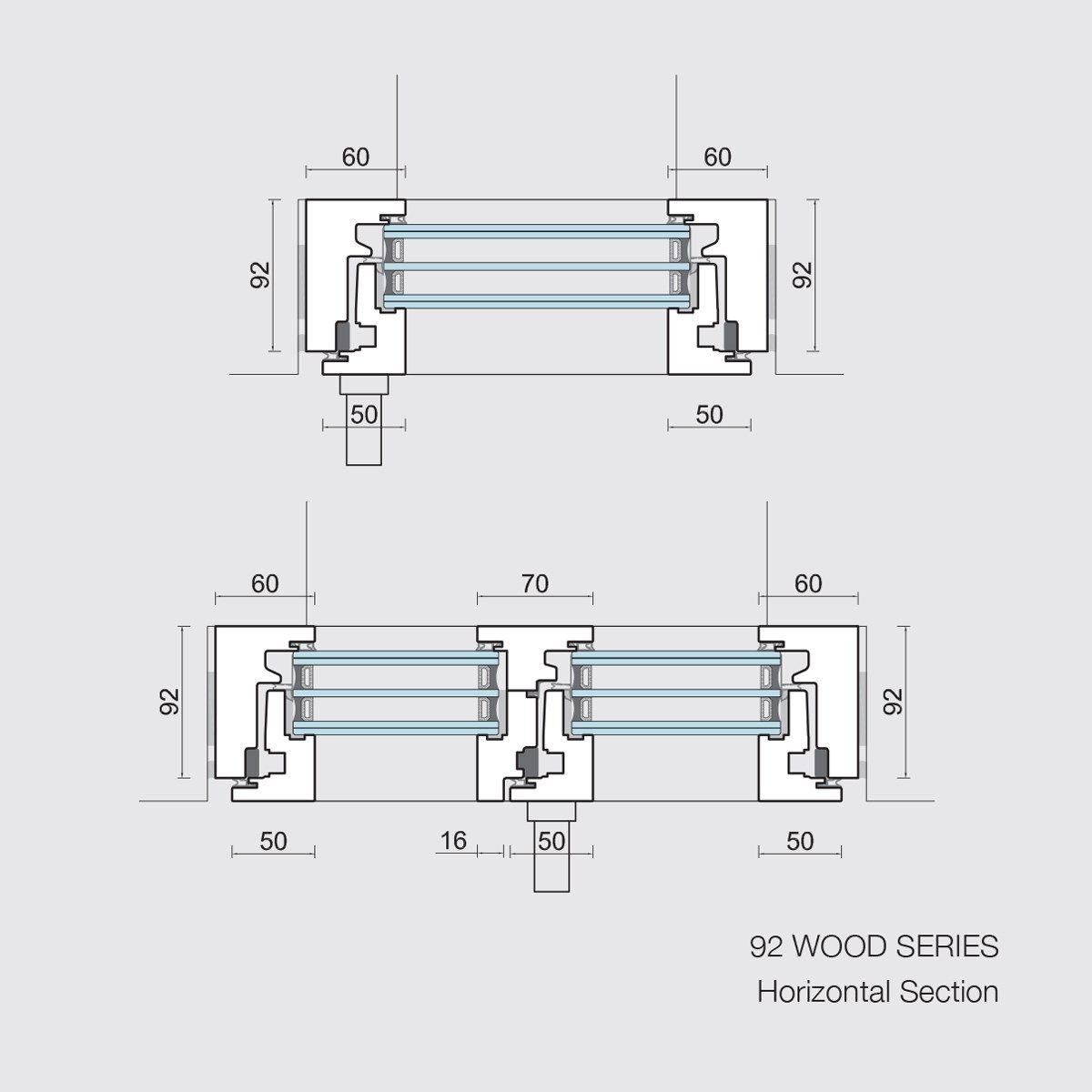 Деревянное окно с двойным остеклением Carminati Skyline System ARCH-00047345 - Вид №9