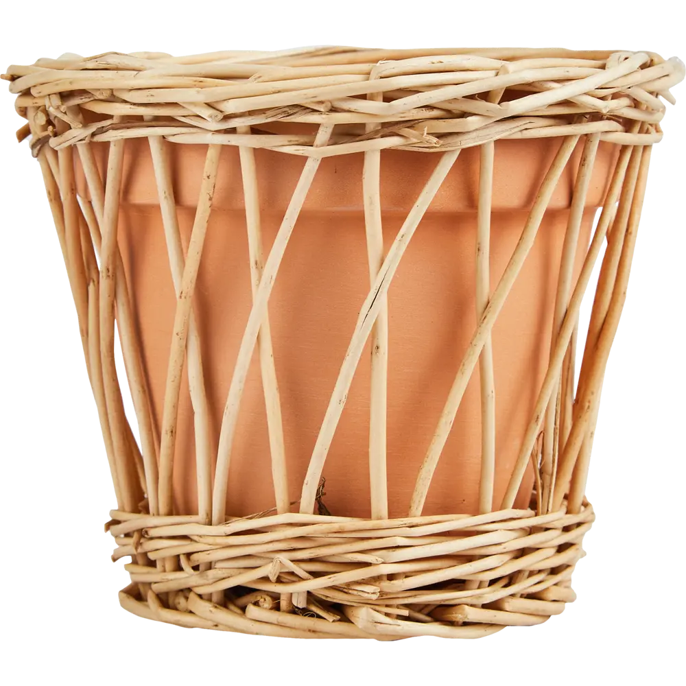 Свеча в керамическом подсвечнике Atmosphera Ротанг коричневая 12.5 см STLM-2043636 - Вид №4