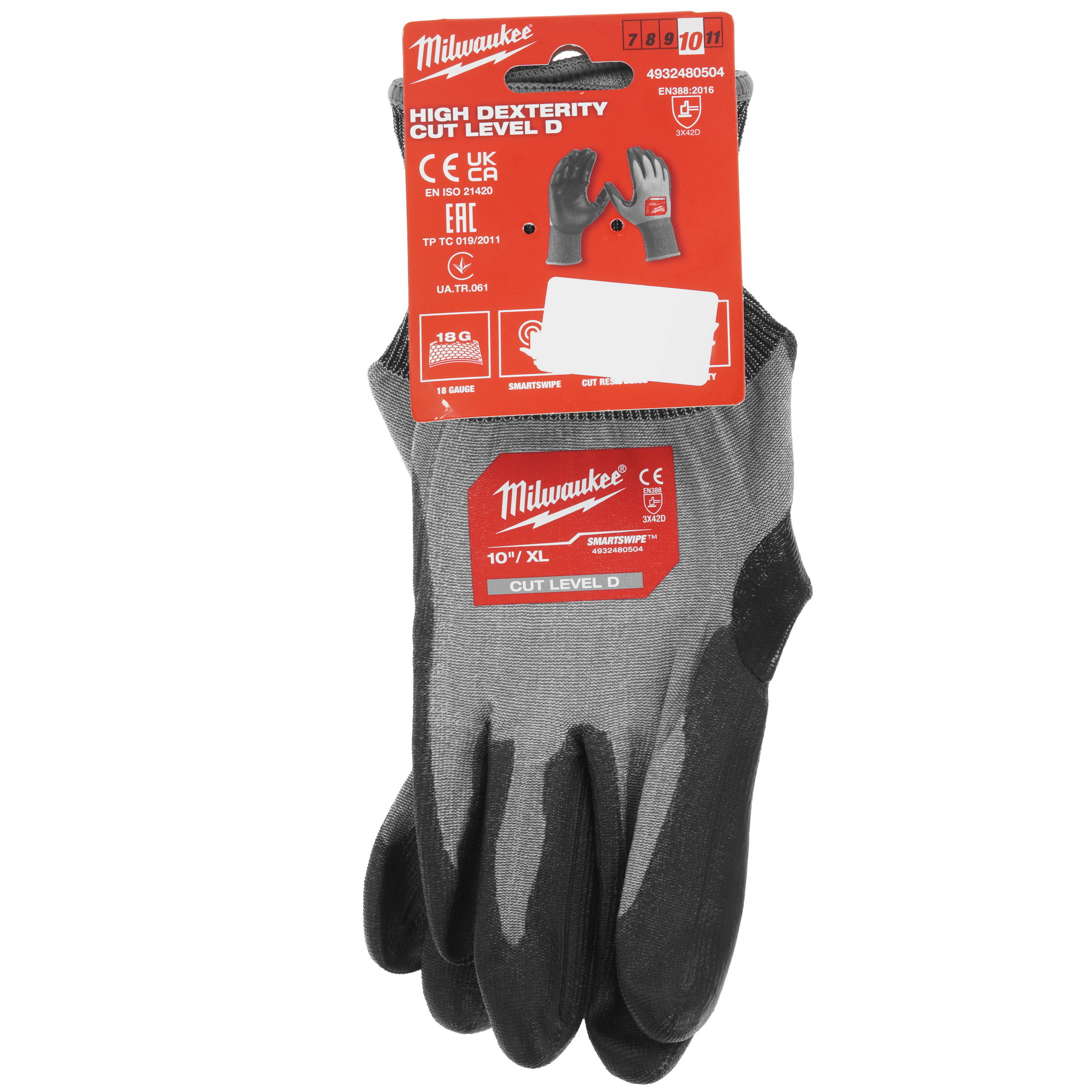 Перчатки трикотажные Milwaukee Hi-Dex 4/D 10/XL 5478045 STDN-0088324 - Вид №4