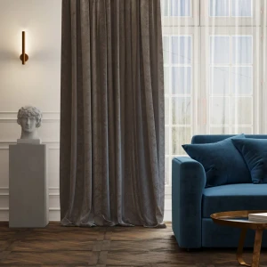 Штора на ленте Inspire Palesa 140x260 см цвет серо-коричневый 83562142 STLM-2011534