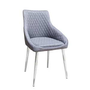 Стул обеденный серый с металлическими ножками, хром Adelaide UNICO  248827 Серый