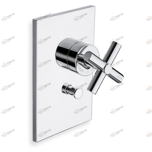 CRIEV669 Внешние части прогрессивного смесителя для ванны / душа для CRICS535 с переключателем на 2 выпускных отверстия и пластиной из АБС-пластика Cristina Rubinetterie 