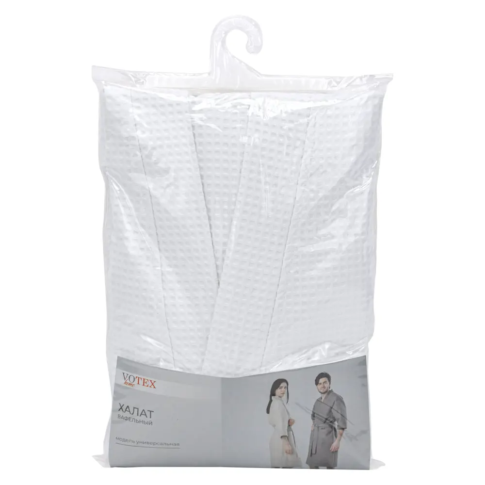 Халат вафельный без капюшона размер L-XL цвет белый Santreyd STLM-2198937 - Вид №3