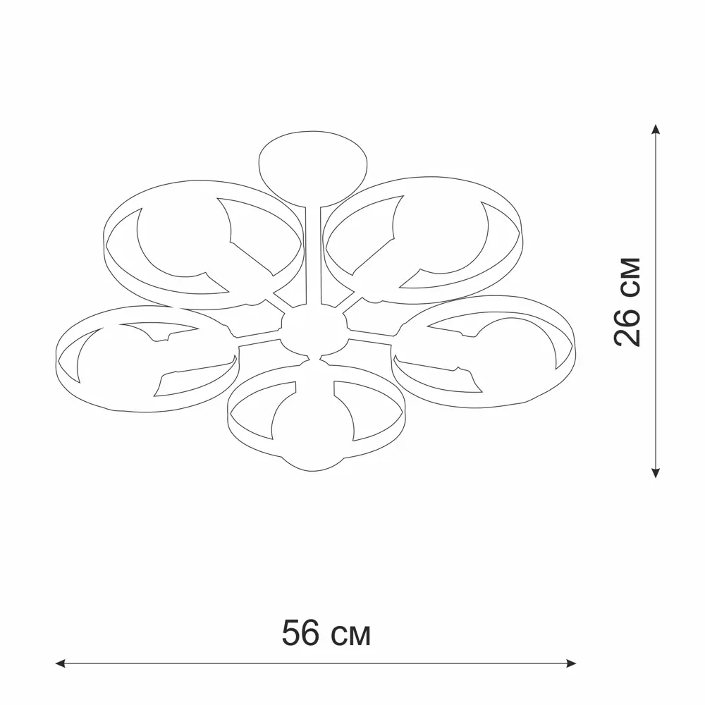 Люстра потолочная Vitaluce Софито 5 ламп 15м² E27 цвет коричневый STLM-2184329 - Вид №7