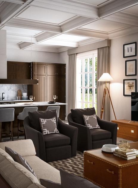 Caroti Кресло из ткани с подлокотниками Via montenapoleone 2038  - Вид №1