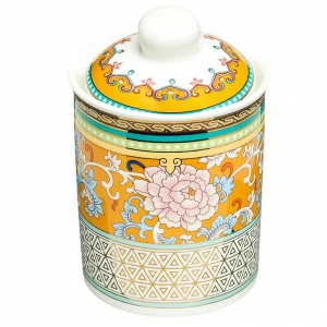 Банка для хранения с крышкой с желтым рисунком 180 мл GARDA DECOR  034445 Желтый;разноцветный