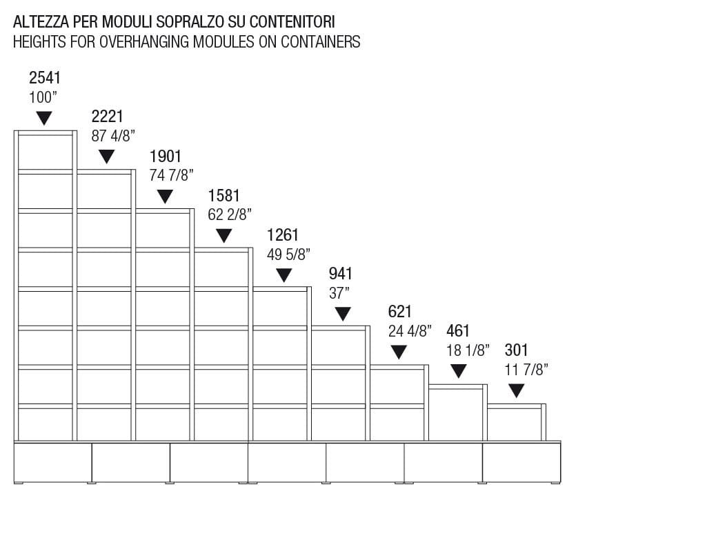 Книжный шкаф из дерева и стекла MisuraEmme CROSSING ARCH-00092195 - Вид №7