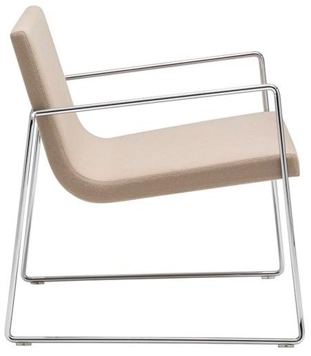 Andreu World Кожаное кресло со складными санками Lineal comfort Bu0596 - Вид №2