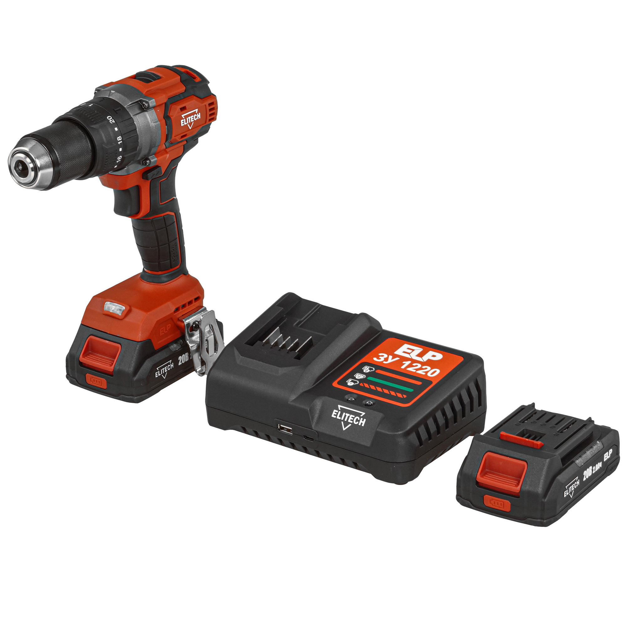 Дрель-шуруповерт Elitech ДА 20УБЛ2 9205807 STDN-0036827 - Вид №1