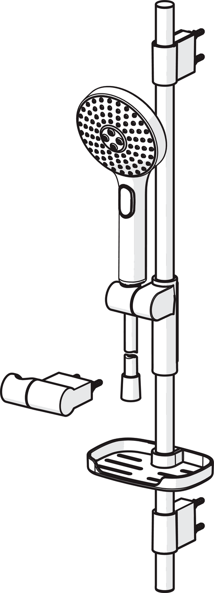Oras 423 Душевой комплект 423 Hydractiva Хром/Cветло-серого  - Вид №2