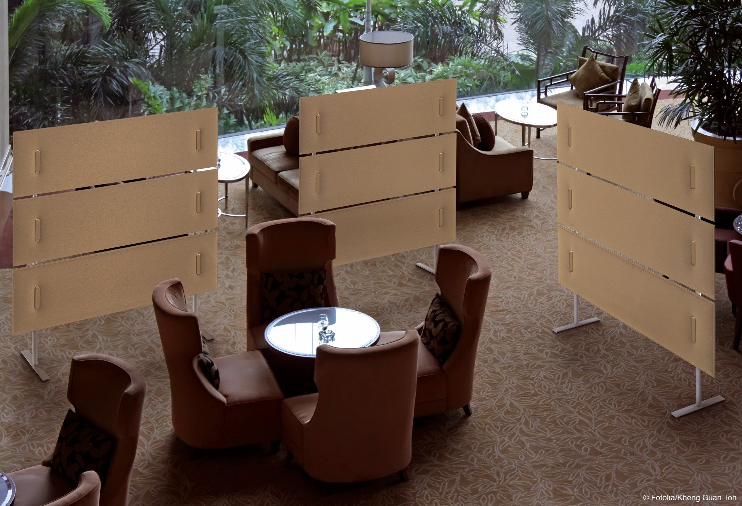 Звукопоглощающая офисная перегородка отдельно стоящая ткань Caimi Brevetti Snowsound Technology ARCH-00024906 - Вид №3