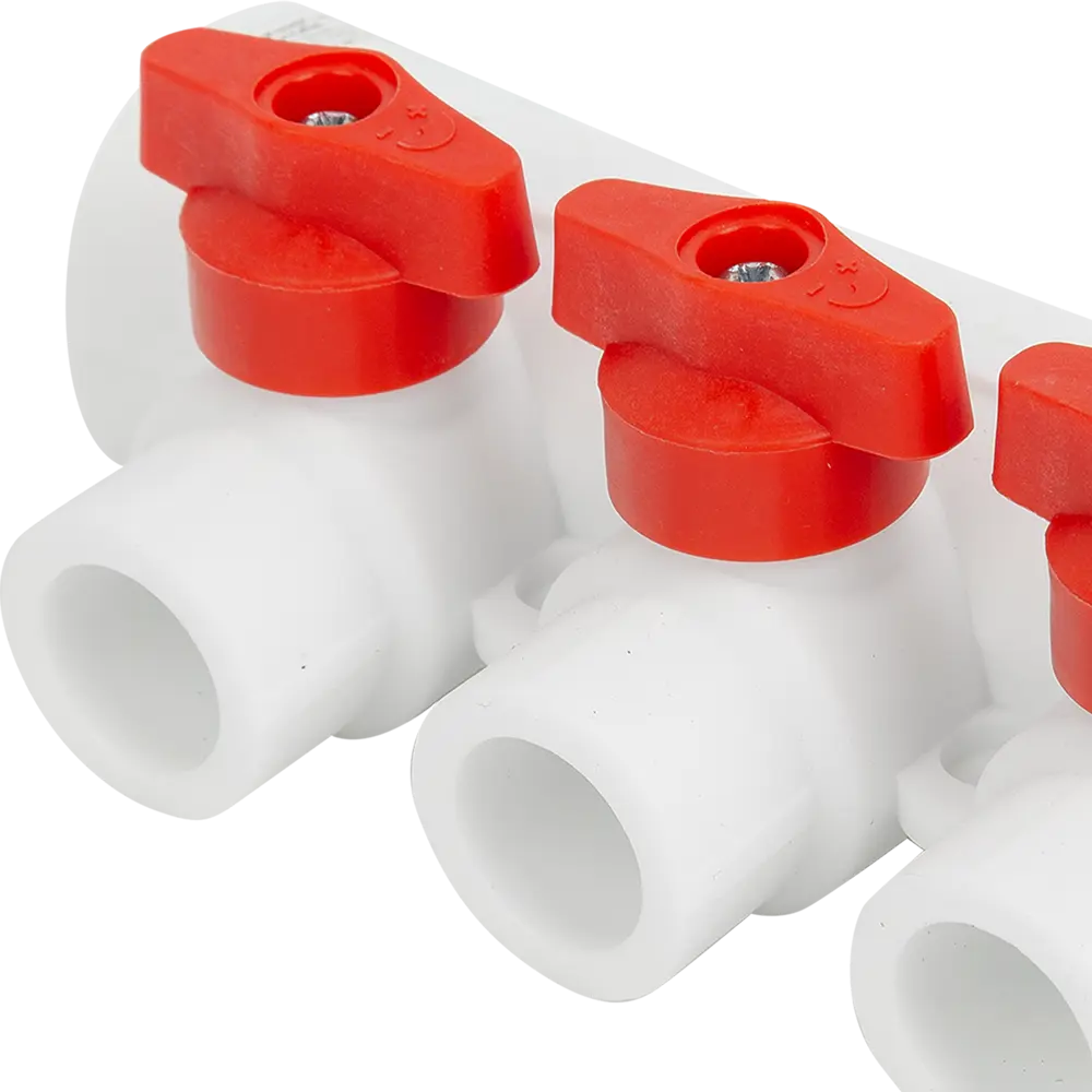 Коллектор универсальный Valfex на 3 выхода 32x20 мм с кранами STLM-2012569 - Вид №1