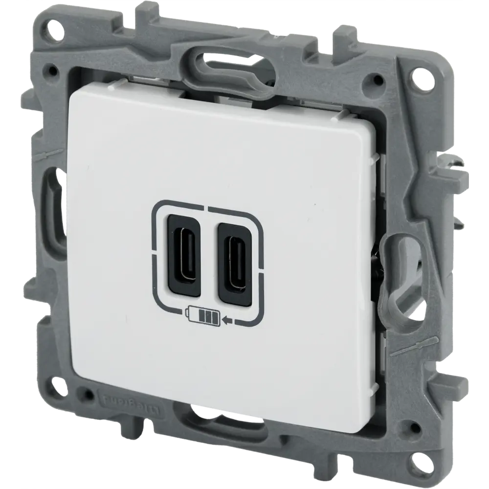 Зарядное устройство USB тип С / тип С - Legrand Etika - 3000мА 15Вт - белый 82496522 STLM-2085491 - Вид №1