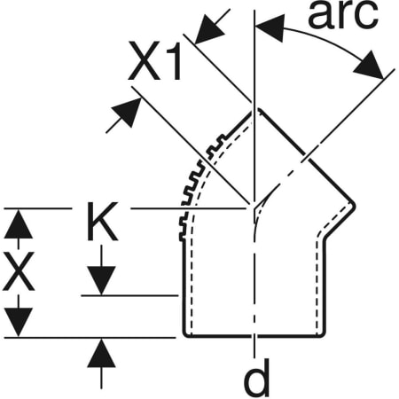 GEBERIT 307.450.14.1 Отвод Geberit Silent-db20  - Вид №2