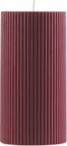 310698 Рифленая блочная свеча Dark Red Normann Copenhagen