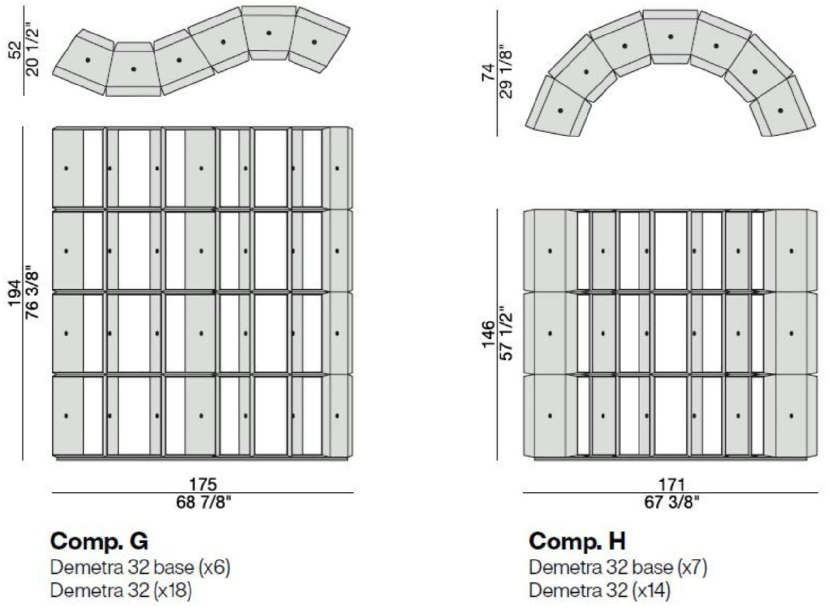 Porada Модульный открытый книжный шкаф из ореха Iron sun-id-1382305 - Вид №7