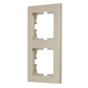 Рамка Lezard Karina Life 2-постная влагозащищенная титановый матовый 89337211