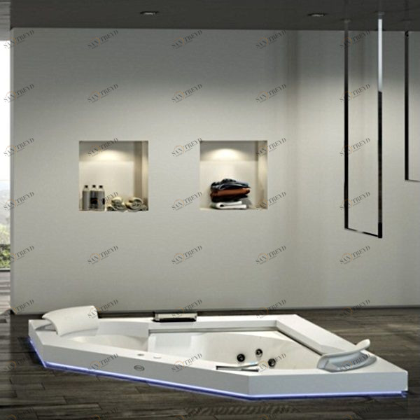 Ванна встроенная с гидромассажем Aura Corner 160 9443-740 Jacuzzi 9443740