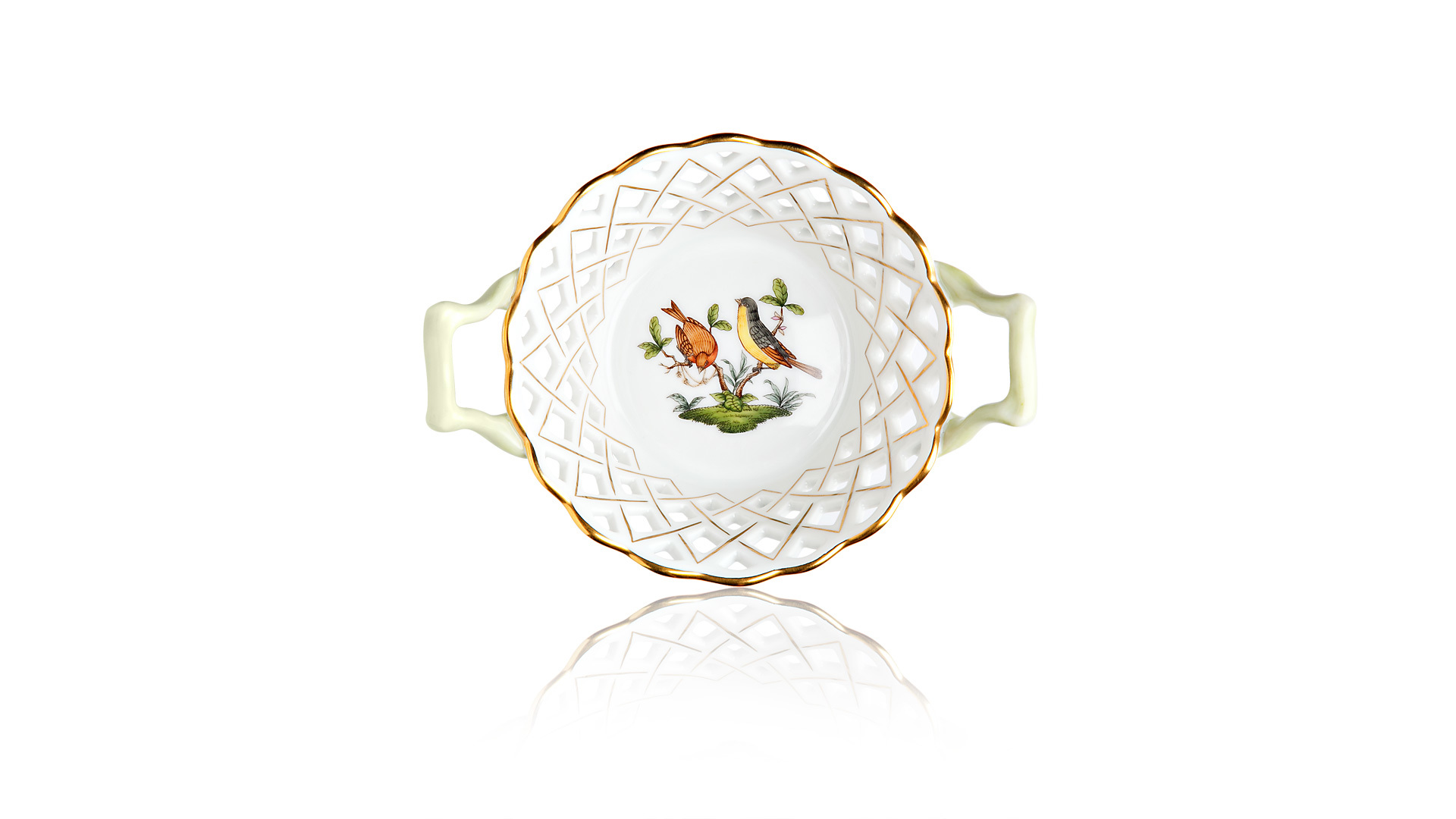 93751 Herend Корзинка ажурная с ручками 18,5см "Ротшильд" Фарфор  - Вид №1