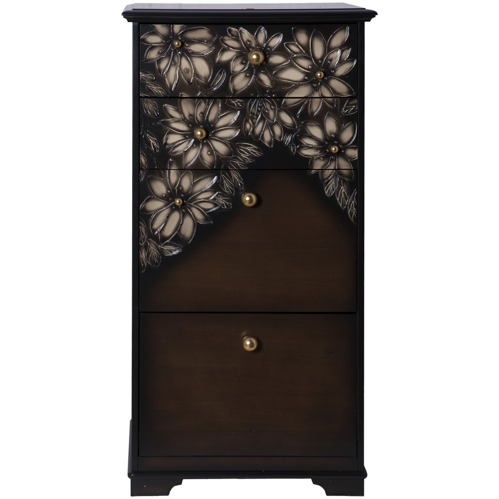 11618 Тумба для обуви Терра-4 (с 4-мя ящиками) Каштан Амбер BOGACHO 4627196590465