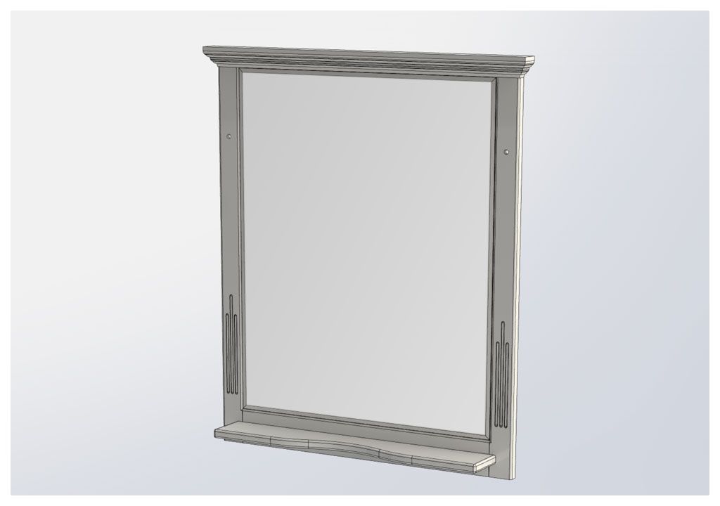 Зеркало Aquanet Лагуна 75 белый 00175306 - Вид №3