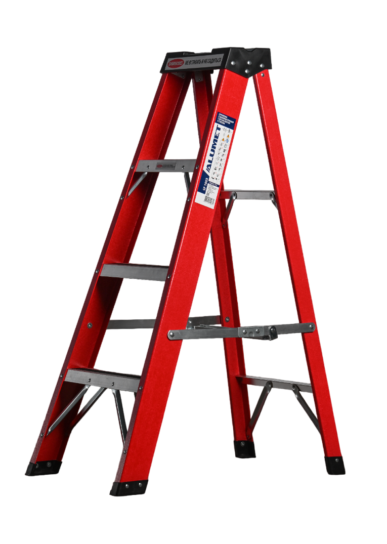 Стремянка SF 1003 стеклопластиковая 3 ступени, Alumet, с органайзером  - Вид №6