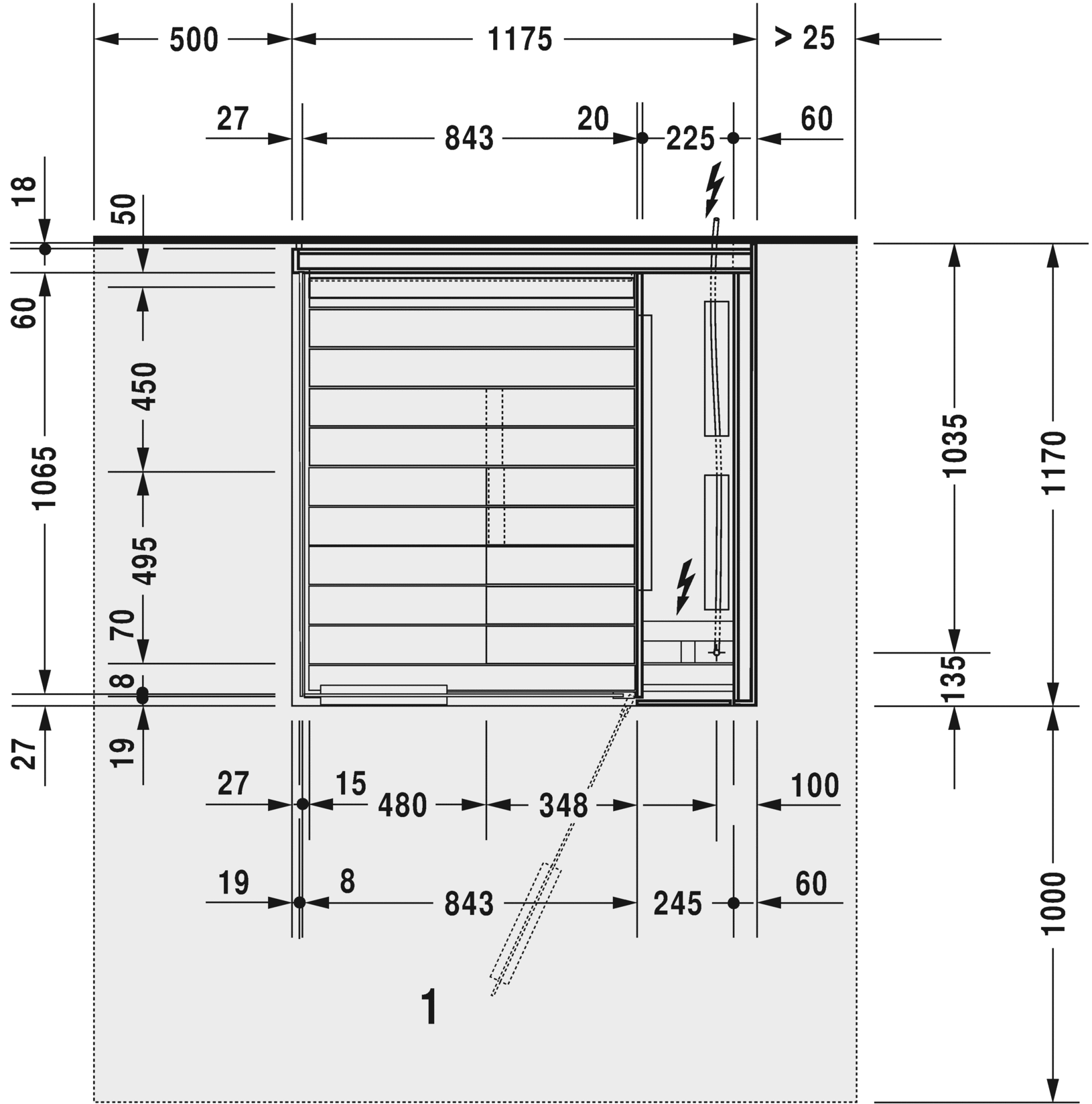 7514..001001000 Inipi B Сауна Inipi B Super Compact, пристенная Белый глянцевый декор Duravit  - Вид №6