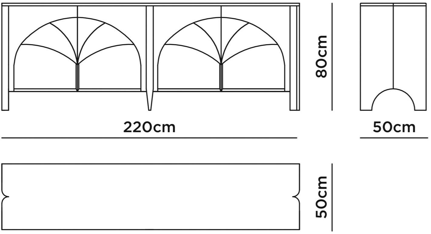 Greenapple Буфет из мрамора с распашными дверцами Perfect raw G702194  - Вид №6