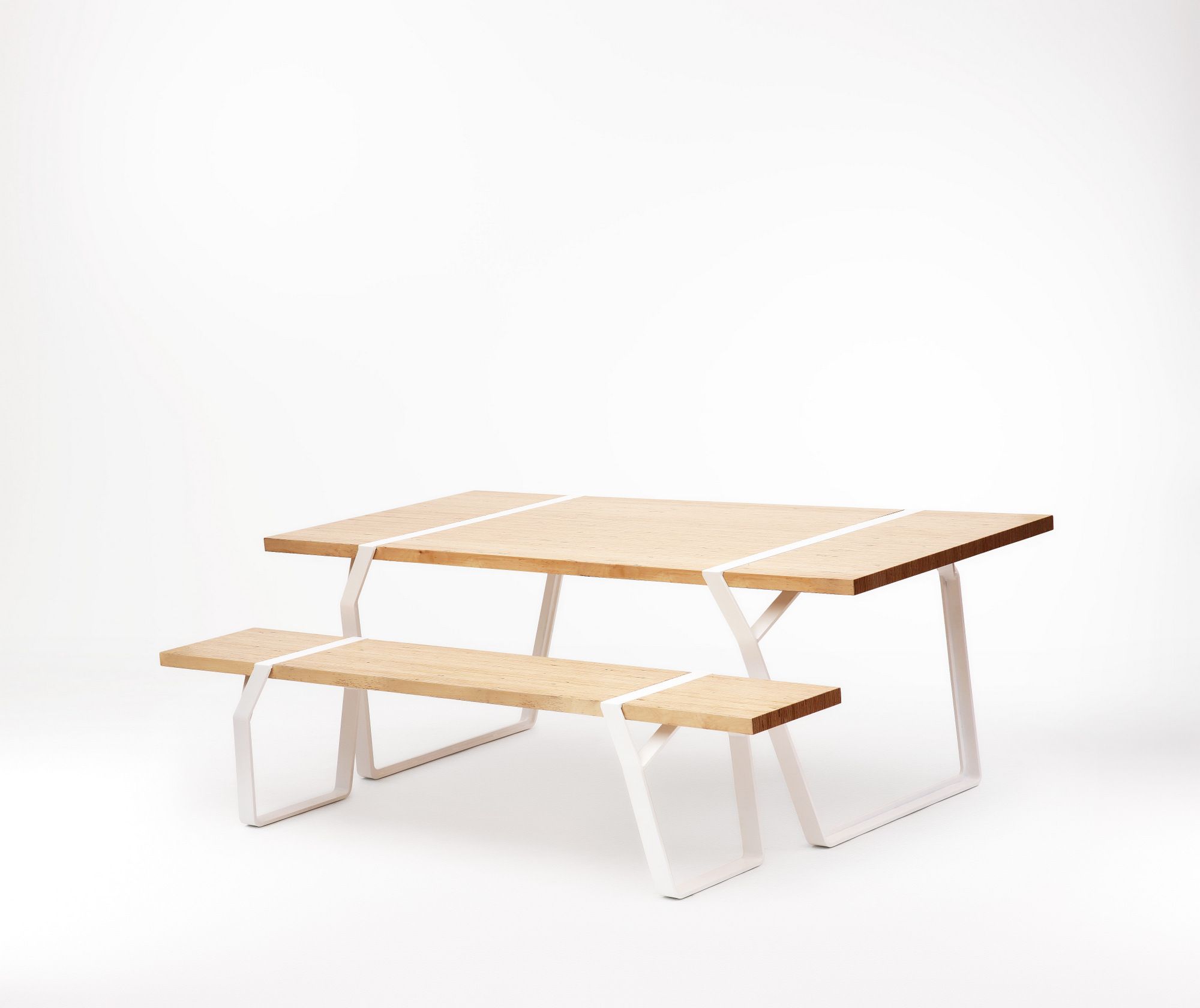 Стальная и деревянная скамья Ross Gardam ARCH-00011505 - Вид №1