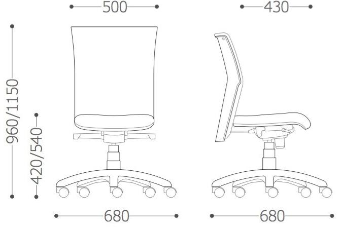 VAGHI Поворотный офисный стул с тканевой обивкой Morea comfort Cmp5/mcs5 - Вид №3