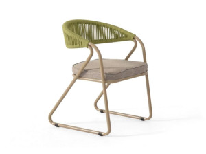 Тканевый садовый стул с подлокотниками