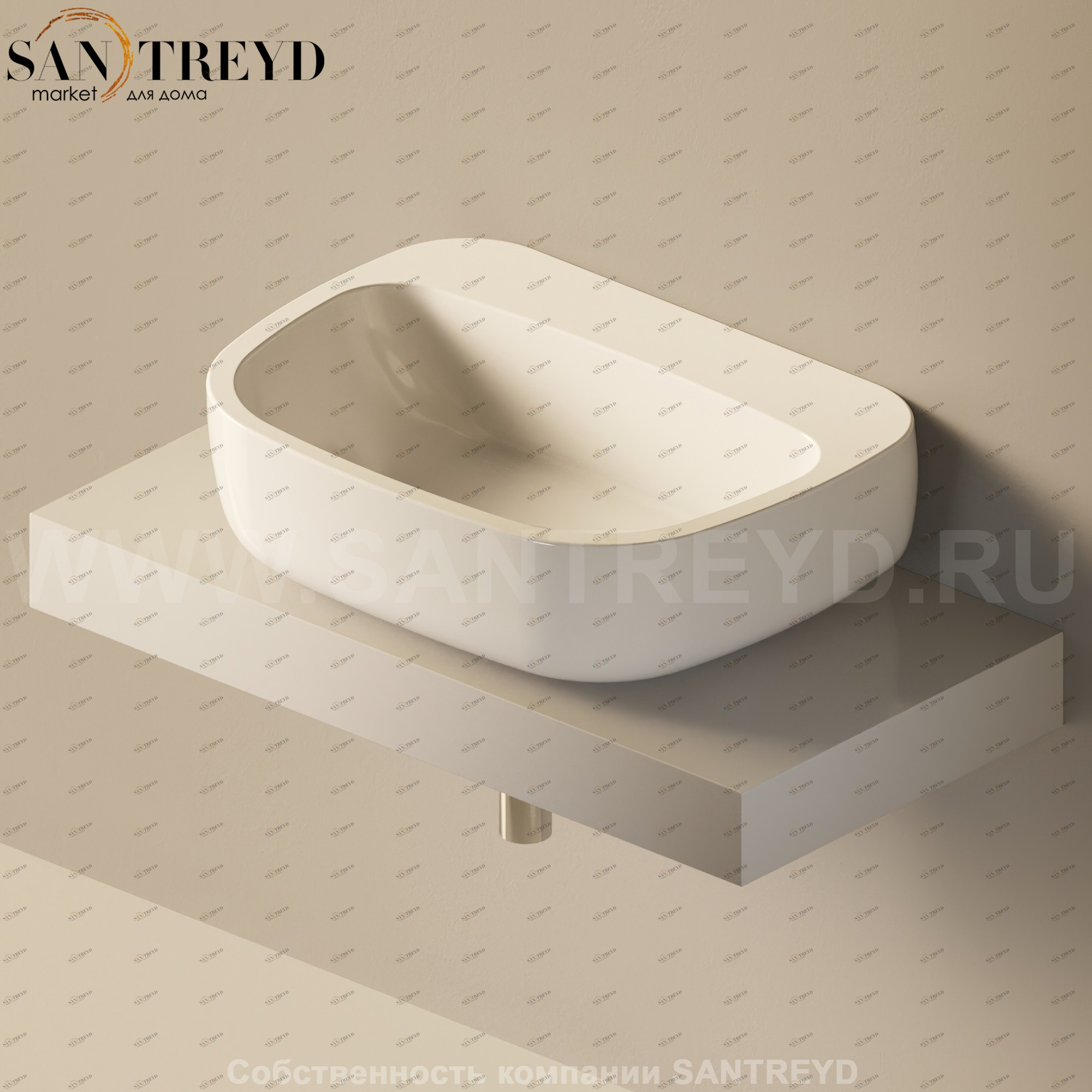 Flaminia FORTY6 Столешница от 90 до 250 см серая F6MN64.7047 Ceramica Flaminia F6MN647047