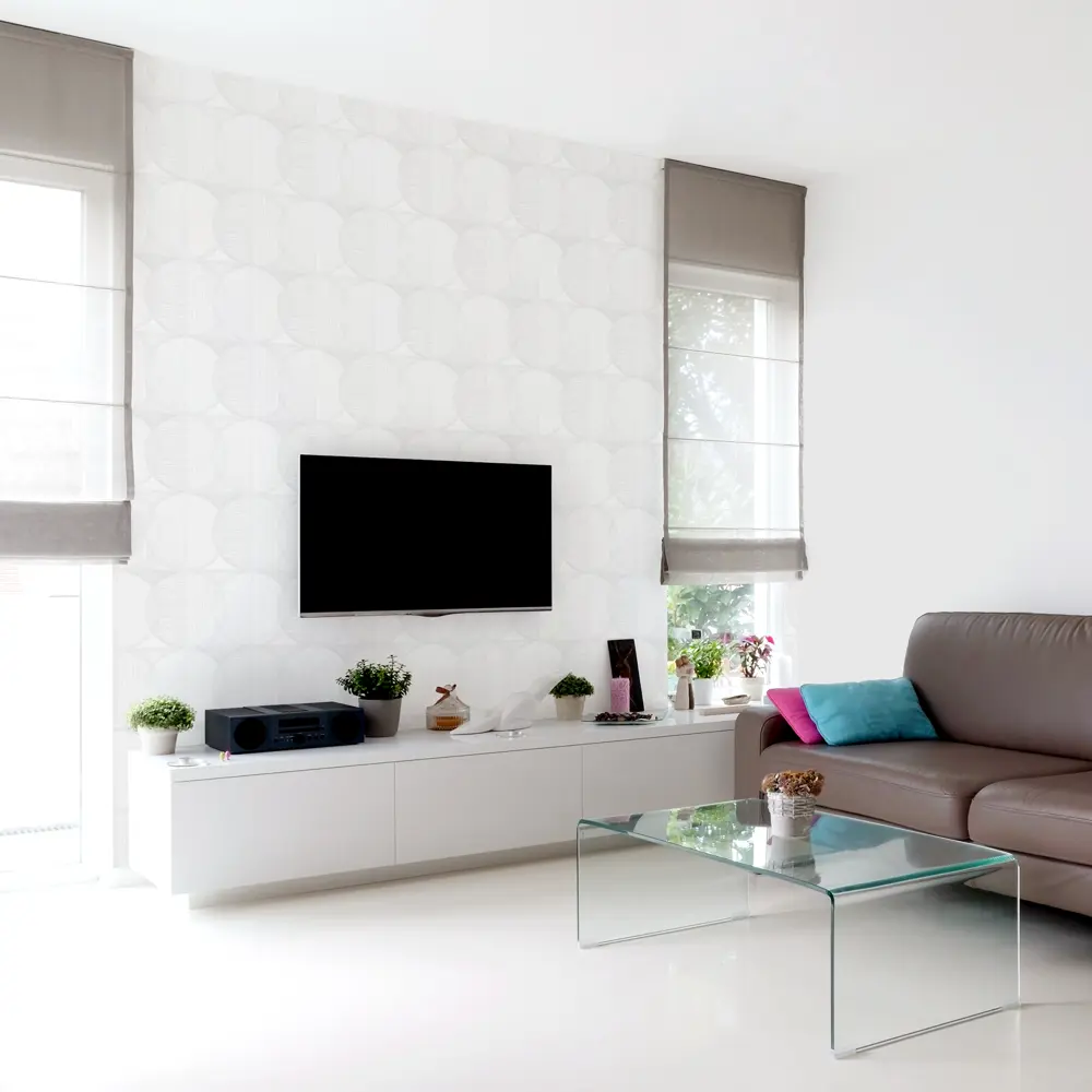 Обои флизелиновые Vog Collection Круг белые 1.06 м 90027-14 STLM-2133926 - Вид №3