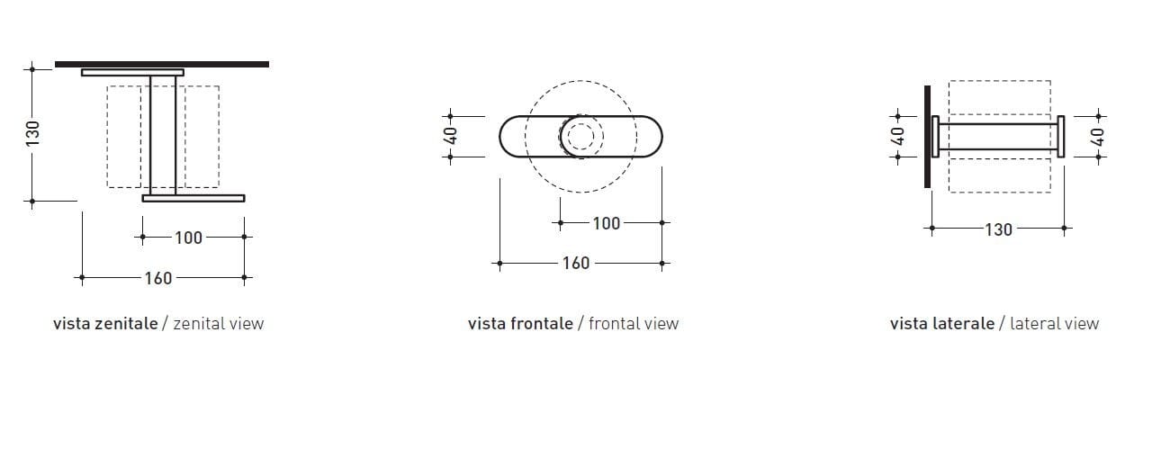 Хромированный металлический держатель рулона Ceramica Flaminia Two ARCH-00012472 - Вид №2