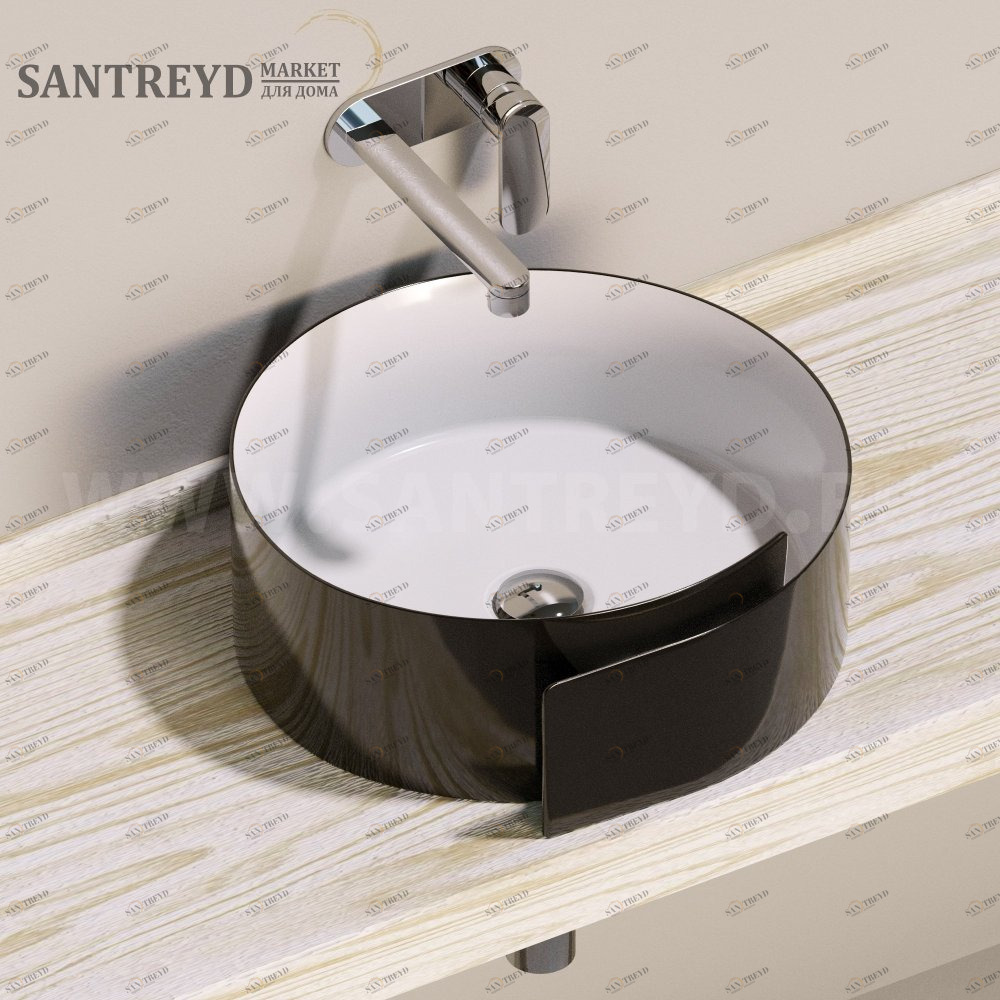 RL44LBICOLOR Накладная раковина на столешницу  круглая Ceramica Flaminia Roll