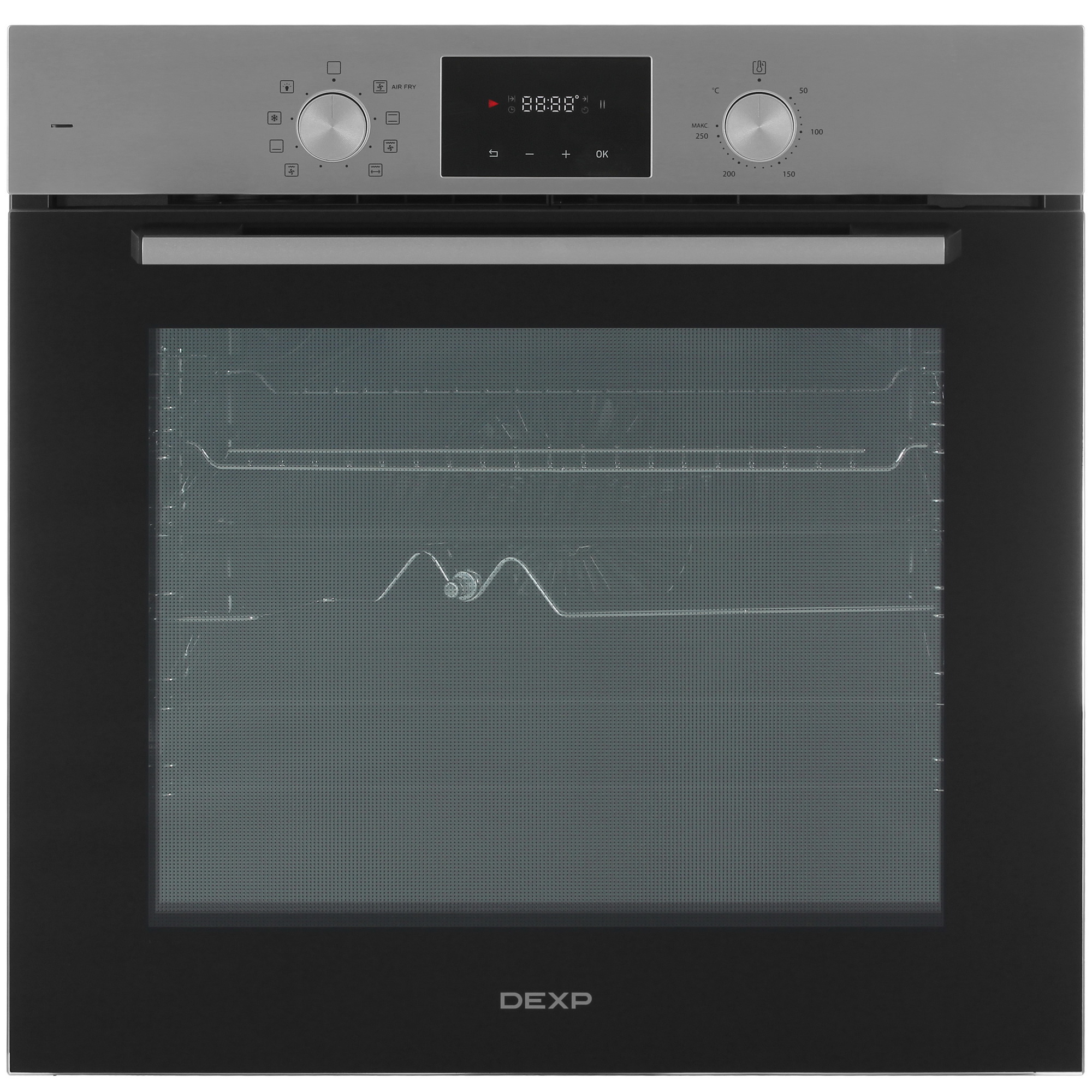 9175845 Электрический духовой шкаф DEXP Frypro-02 серебристый STDN-0021948
