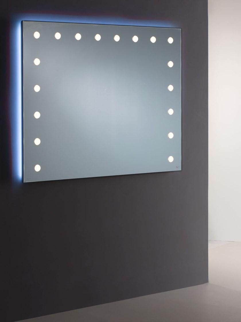 UNICA by Cantoni Прямоугольное настенное зеркало в современном стиле из анодированного алюминия со встроенной подсветкой Mh sun-id-1461470 - Вид №5