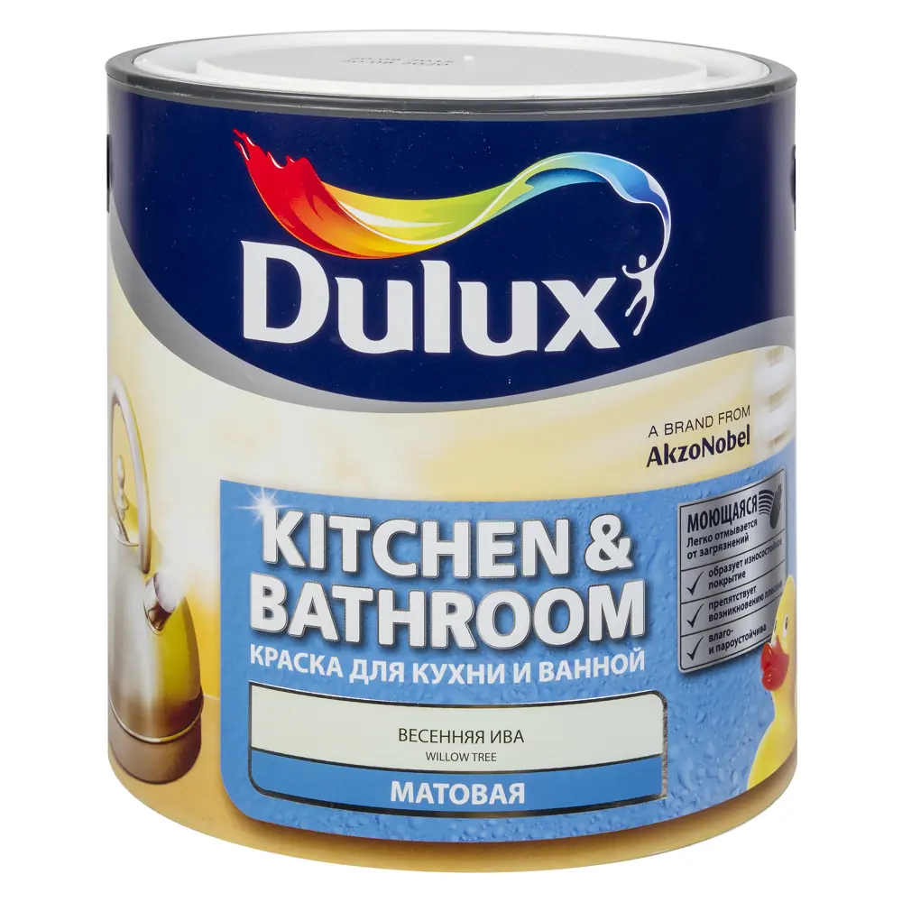 Краска матовая для кухни и ванной комнаты Dulux WillowT 2.5 л STLM-2087405