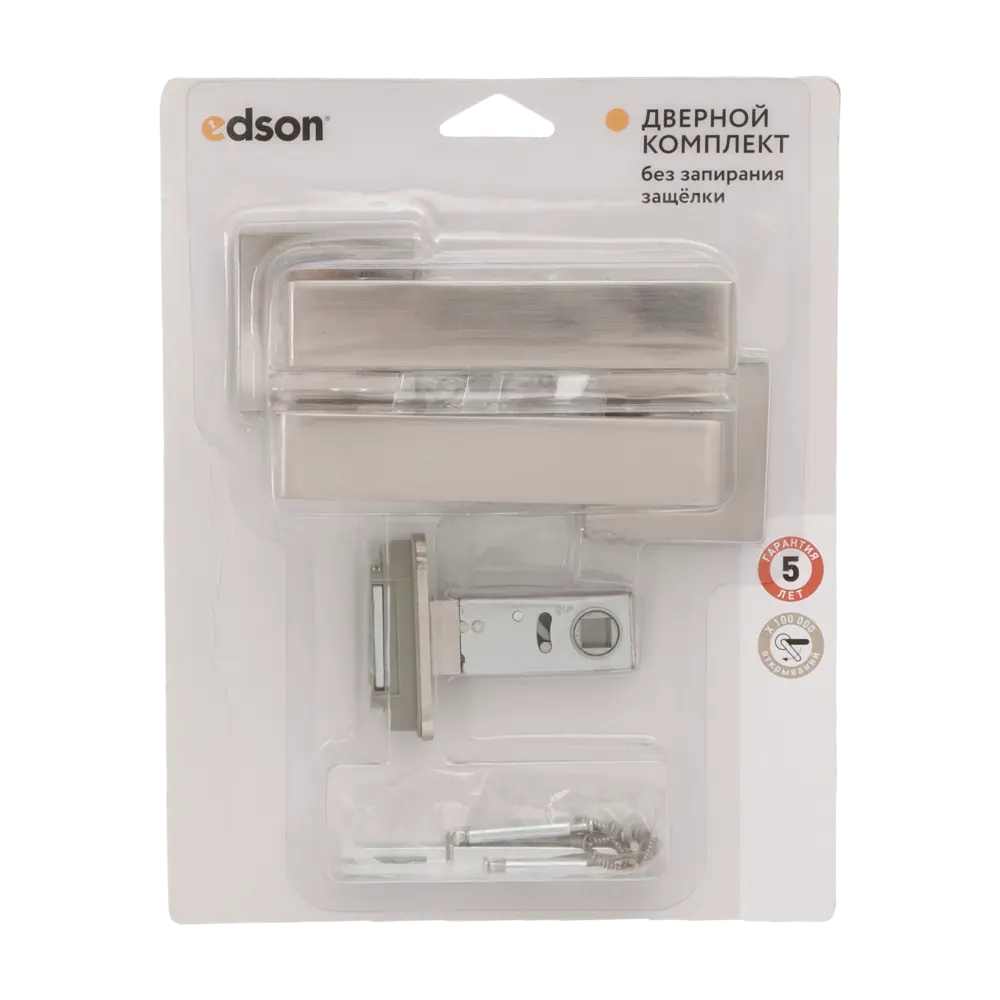Дверная ручка на розетке Edson PS 25-Q2 без запирания цвет никель 89456868 STLM-2071438  - Вид №2