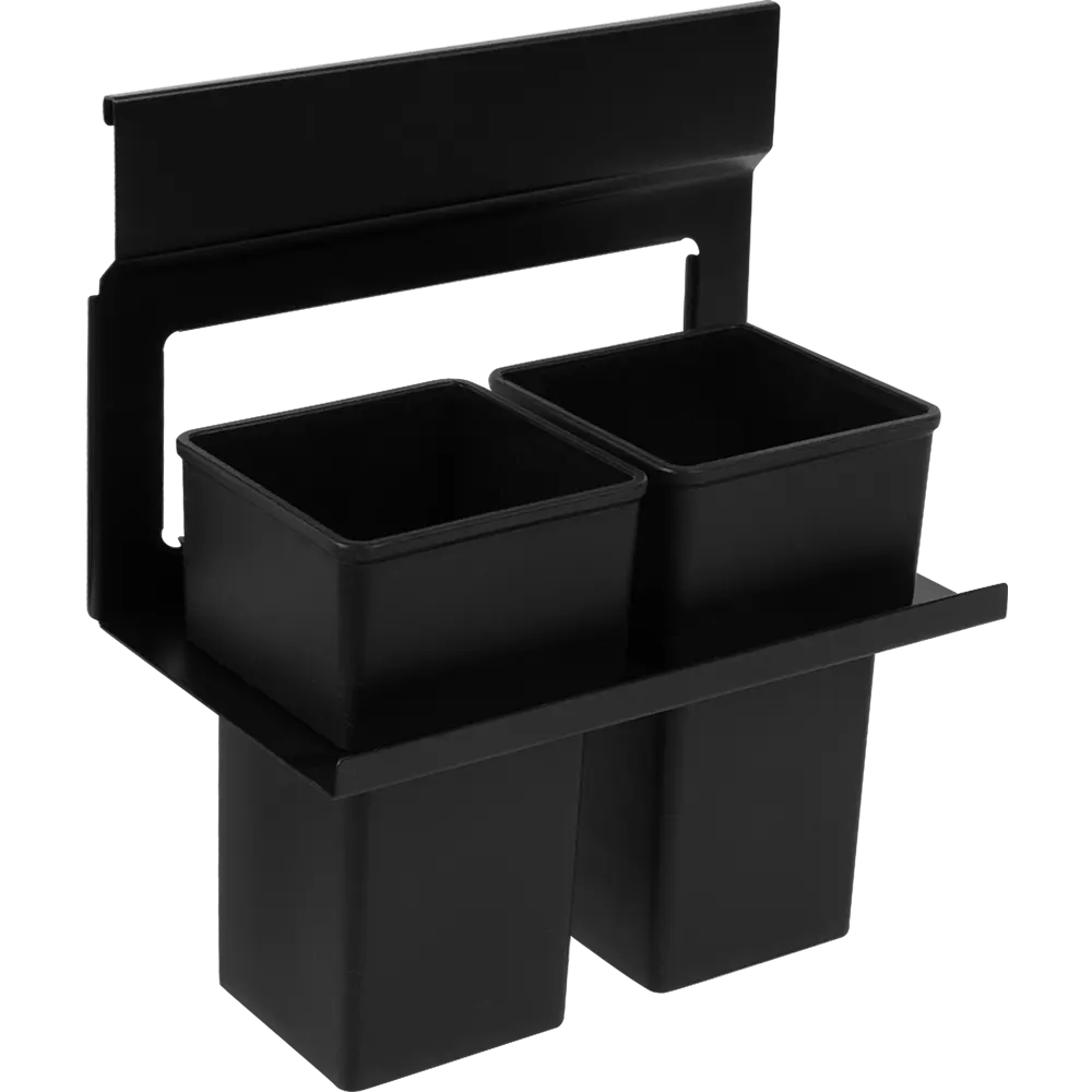 Держатель двух стаканов Swensa Lund для рейлинга металл пластик цвет чёрный STLM-2158790