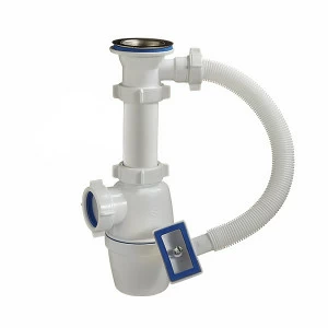 Сифон 1 1/2 40 для мойки перелив   А-4004 (О)  А-4004