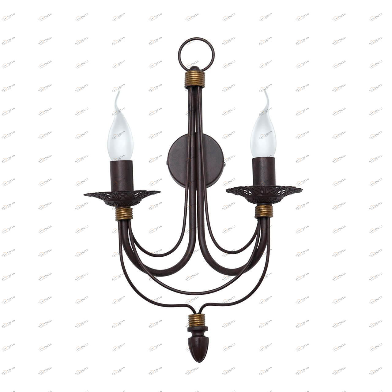 Бра на 2 лампы коричневое Vitaluce V1151/2A VITALUCE СВЕЧА 00-3931398 Коричневый 