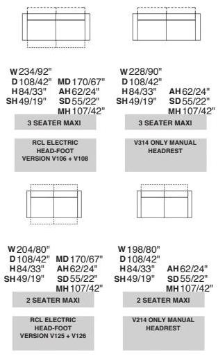 Rossini Sofas Откидной кожаный диван с электроприводом Tessa sun-id-1375985 - Вид №7
