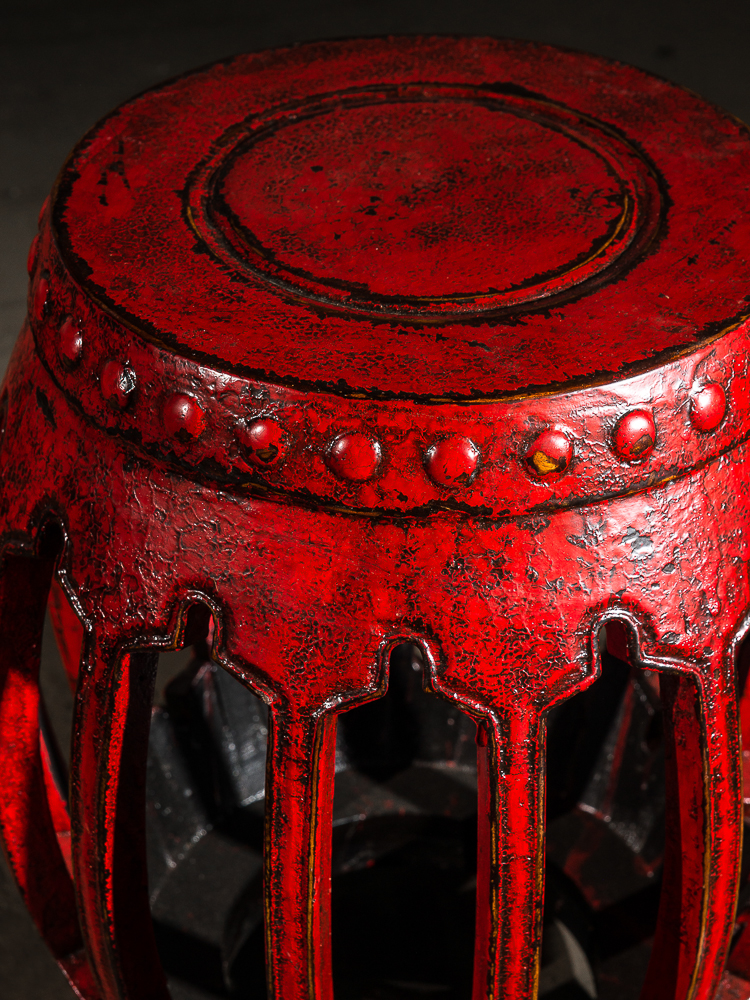 Табурет Дунь Красный ДОМАШНЯЯ ОБСТАНОВКА CHINA 017398 Красный Santreyd  - Вид №3