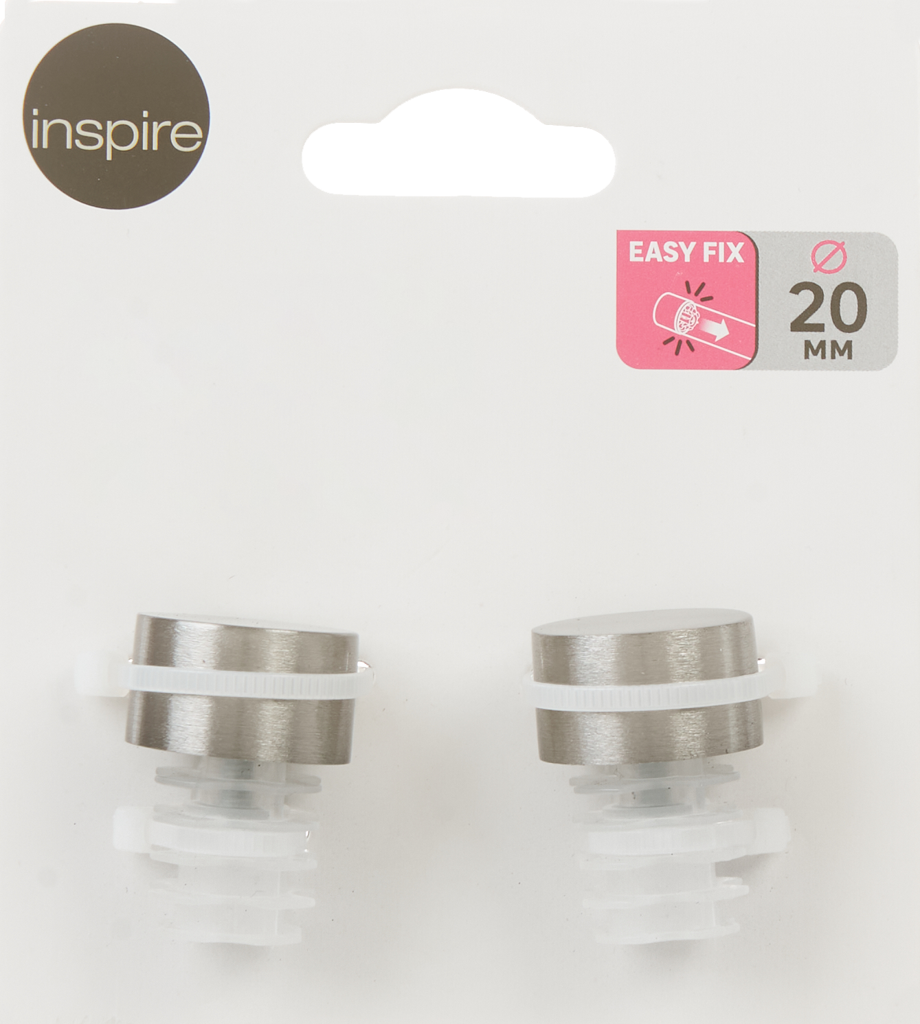 Наконечник для карниза INSPIRE металлический хром 2 шт. 85186703 STLM-0059624 - Вид №2