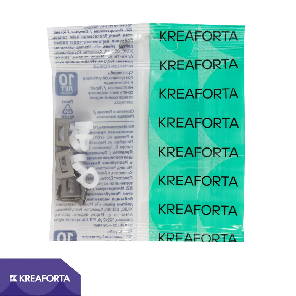 Крючок-зажим для карниза KREAFORTA Pro 1 см цвет белый 4 шт STLM-2022207 - Вид №1