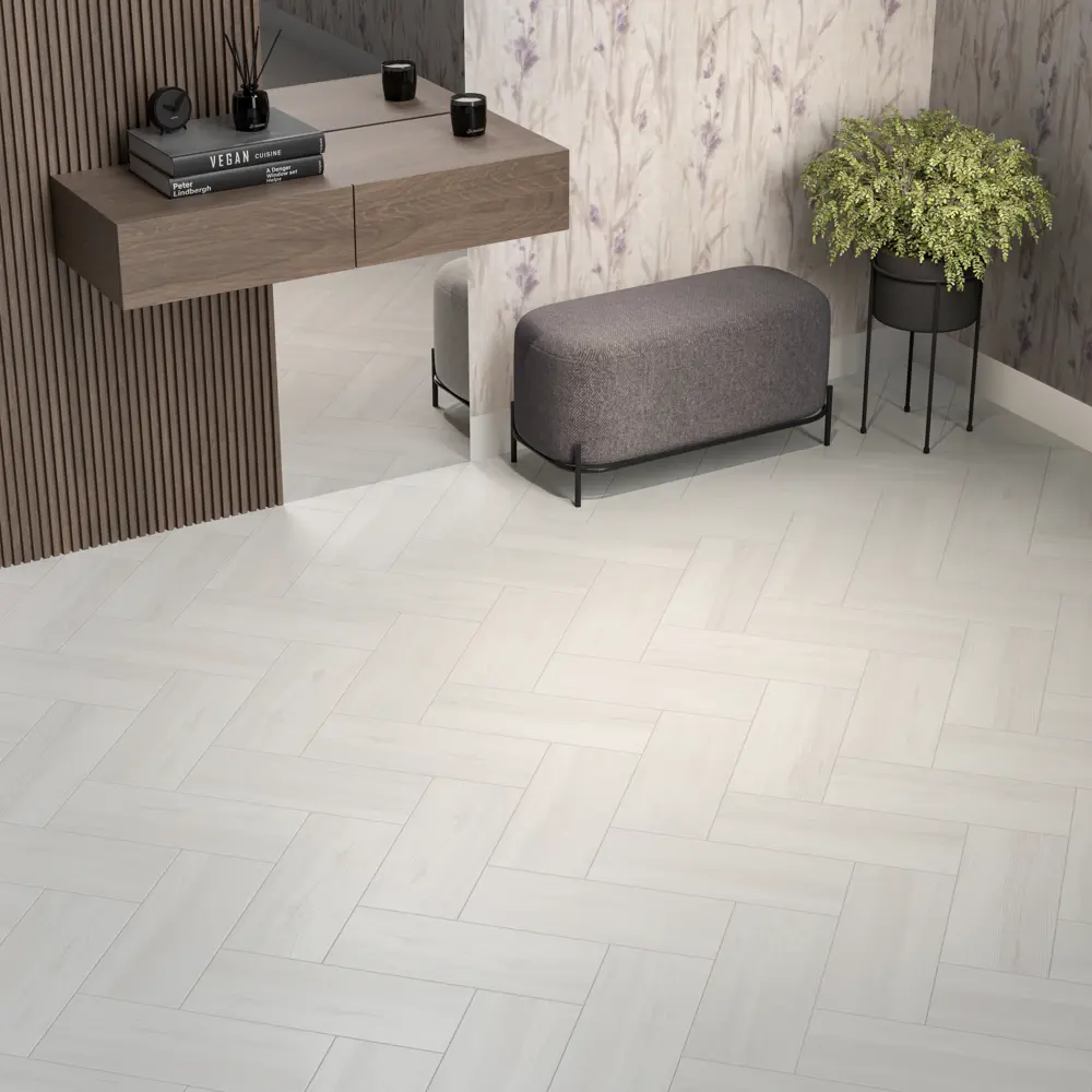 Глазурованный керамогранит Kerama Marazzi Гавр 20.1x50.2 см 1.41 м² матовый цвет белый STLM-2142500