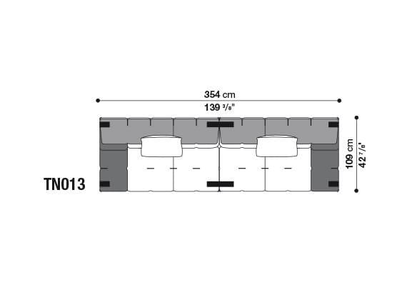 Секционный диван из ткани B&B Italia Tufty-Too ARCH-00095690 - Вид №27