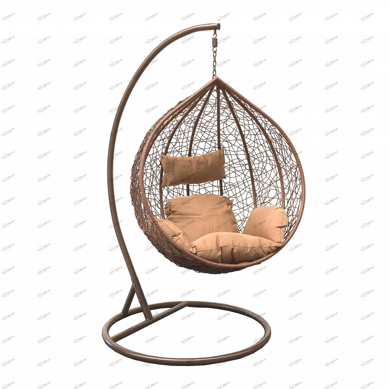 Подвесное кресло коричневое Leset Altar IMPEX  00-3885761 Коричневый;оранжевый 