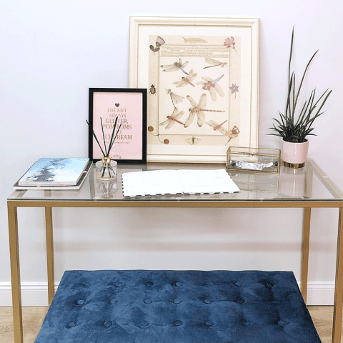 Консоль черная с белой мраморной столешницей FOR MISS  263966 Черный  - Вид №4